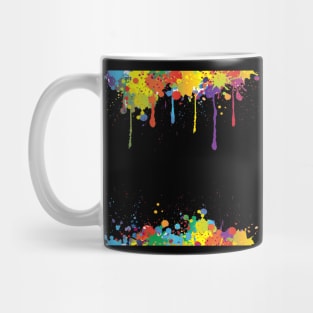 Rainbow Watercolor Painting Autism awarenes Splatter Mug